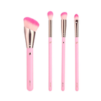 Set de Brochas con Cosmetiquera Puffer Pinky