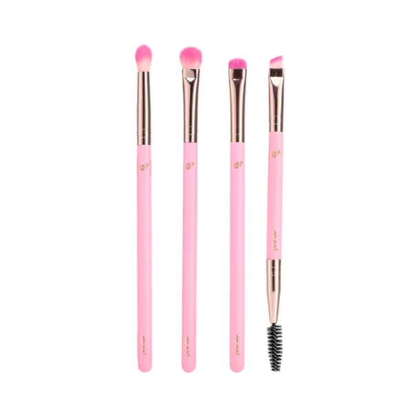 Set de Brochas con Cosmetiquera Puffer Pinky
