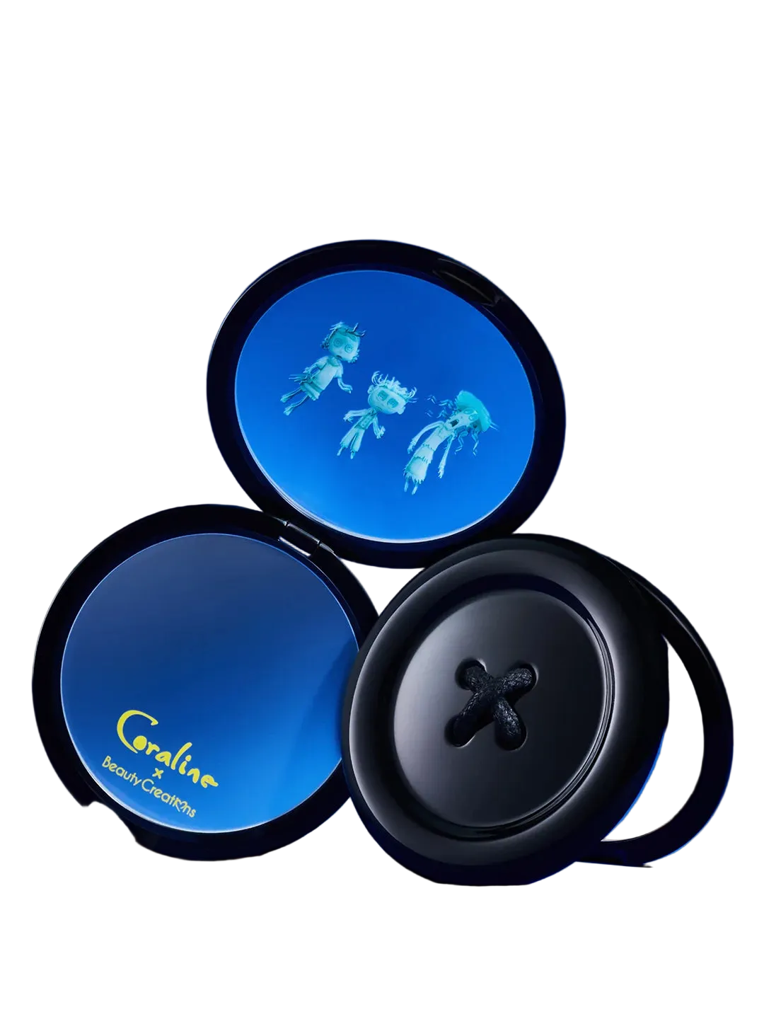 Espejo compacto Beauty Creations x Coraline "Boton Eyes"