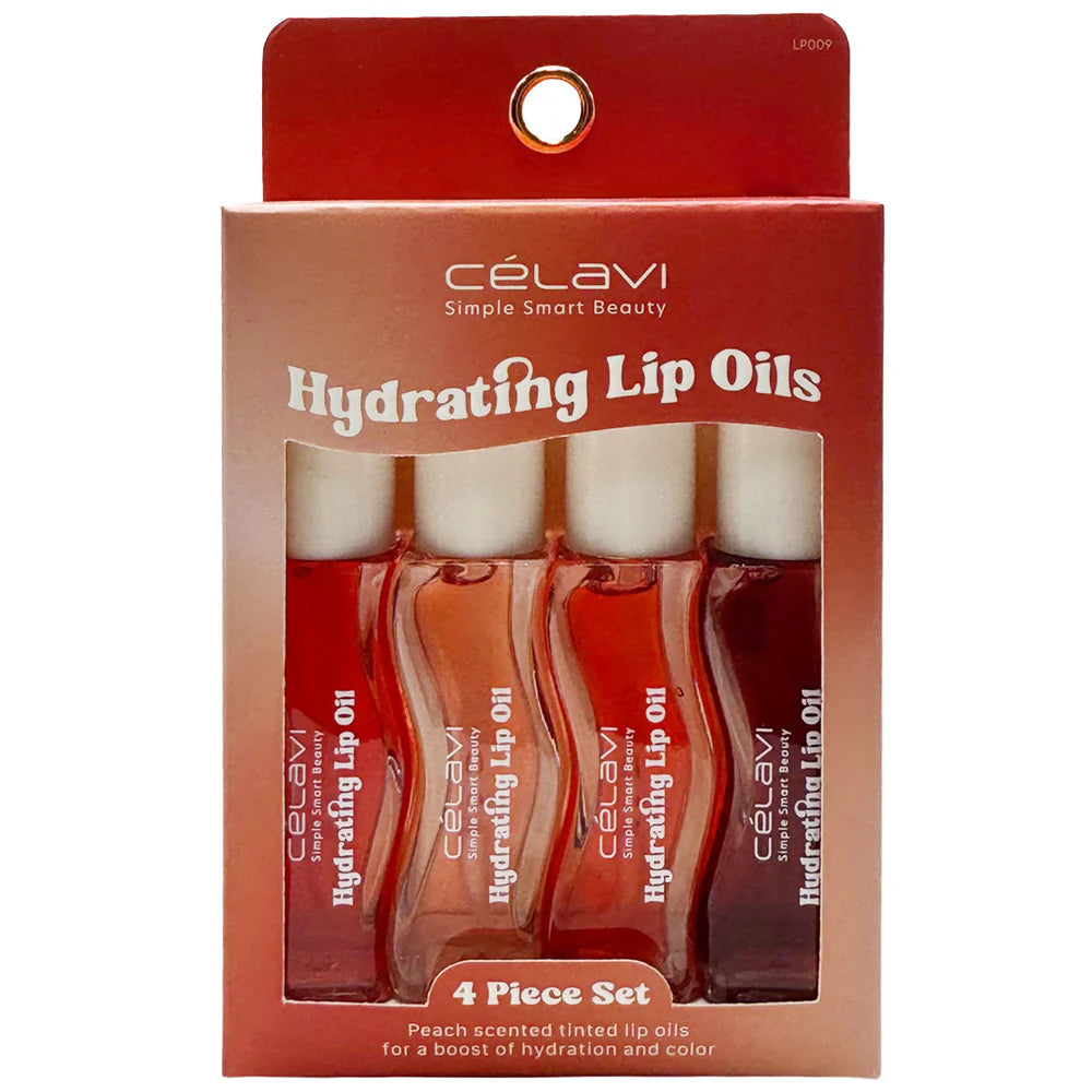 Peach Glow Lip Oil Set🍑✨ 4 piezas